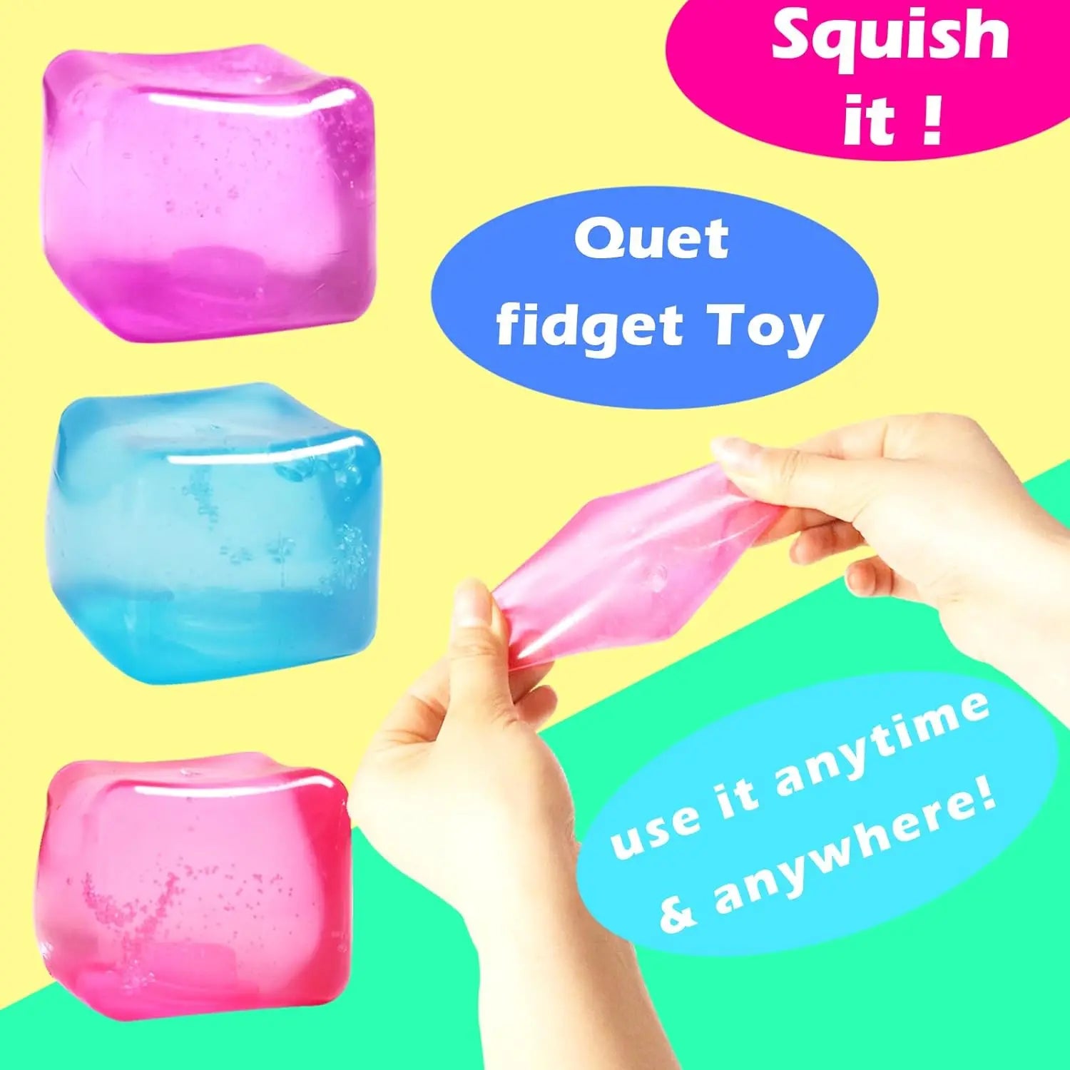 Gel Ice Cube Squishy – Satisfying Stress Relief Fidget Toy