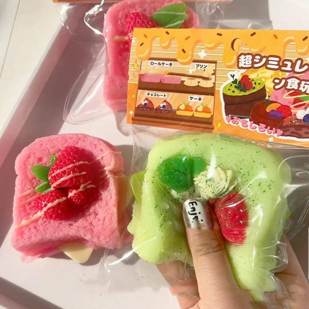 Squishy Cake Stress Relief Toy – Shapeable Pinch Fidget