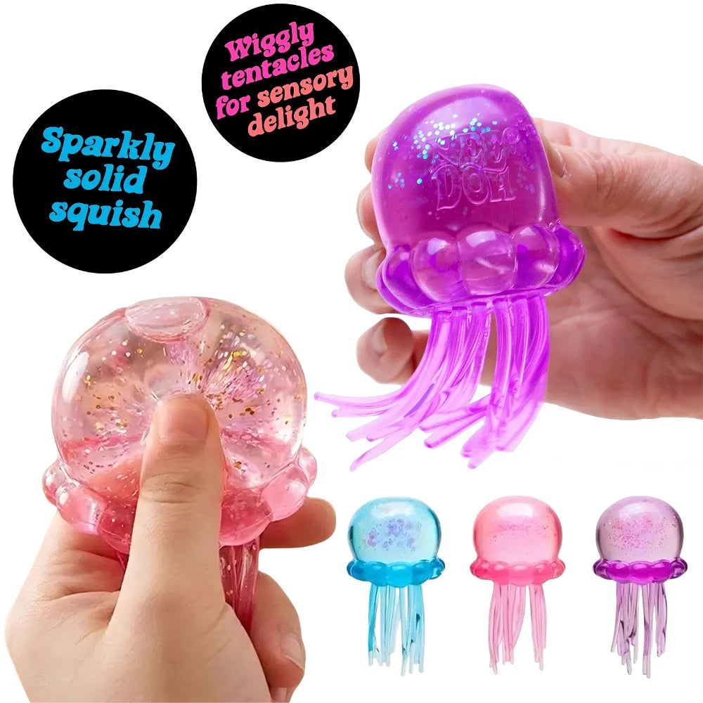 NeeDoh Jellyfish & Cube Squishy – Stress Relief Toy