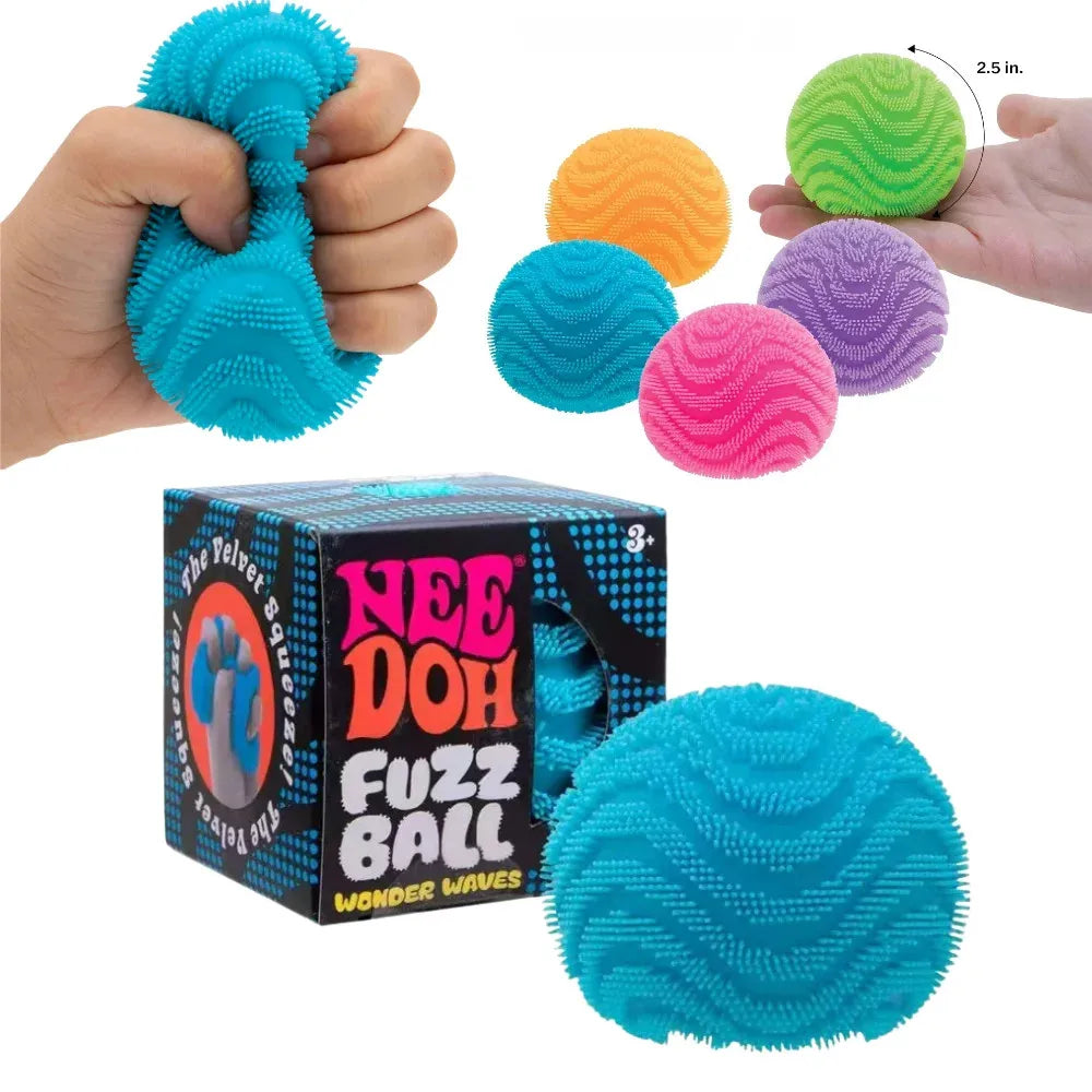 NeeDoh Wonder Waves Fuzz Ball – Squishy Stress Ball