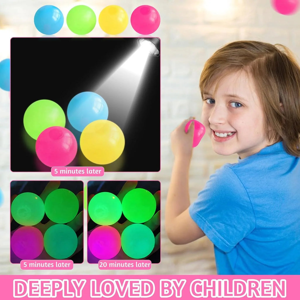 Glow‑in‑the‑Dark Sticky Ceiling Balls