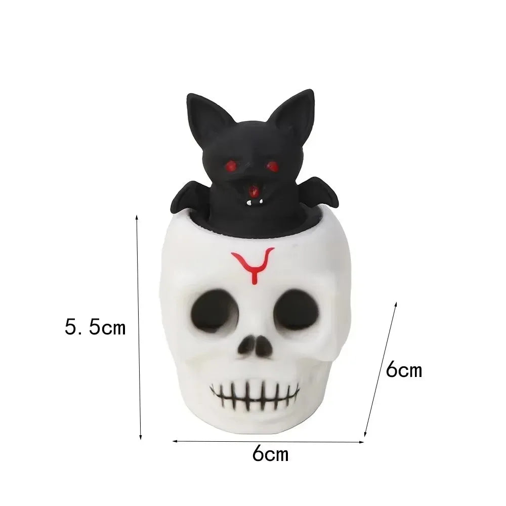 Halloween Skull Squishy Stress Ball – Novelty Fidget Toy