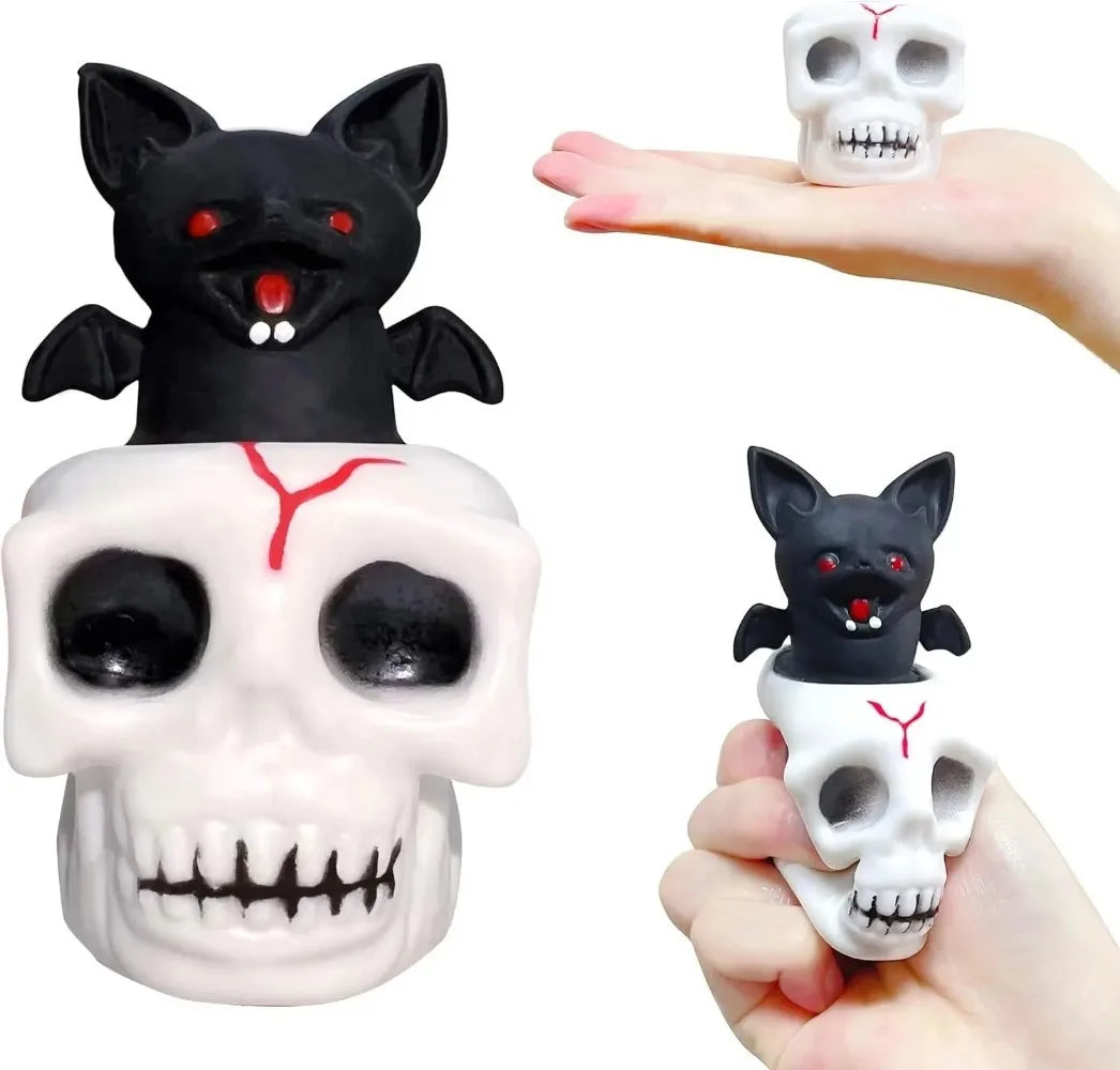 Halloween Skull Squishy Stress Ball – Novelty Fidget Toy