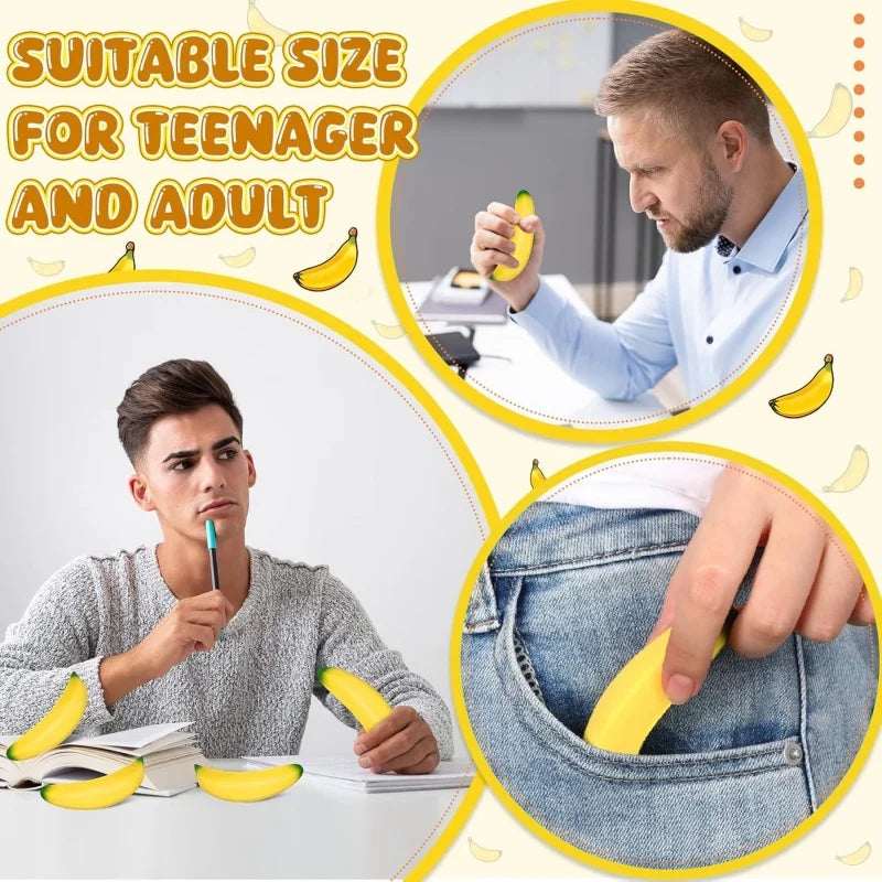 Banana Squishy – Realistic PU Foam Fruit Squeeze Toy