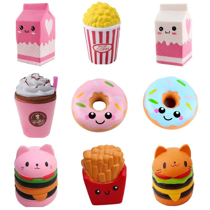 Jumbo Kawaii Popcorn Animal Squishy – Slow Rise Toy