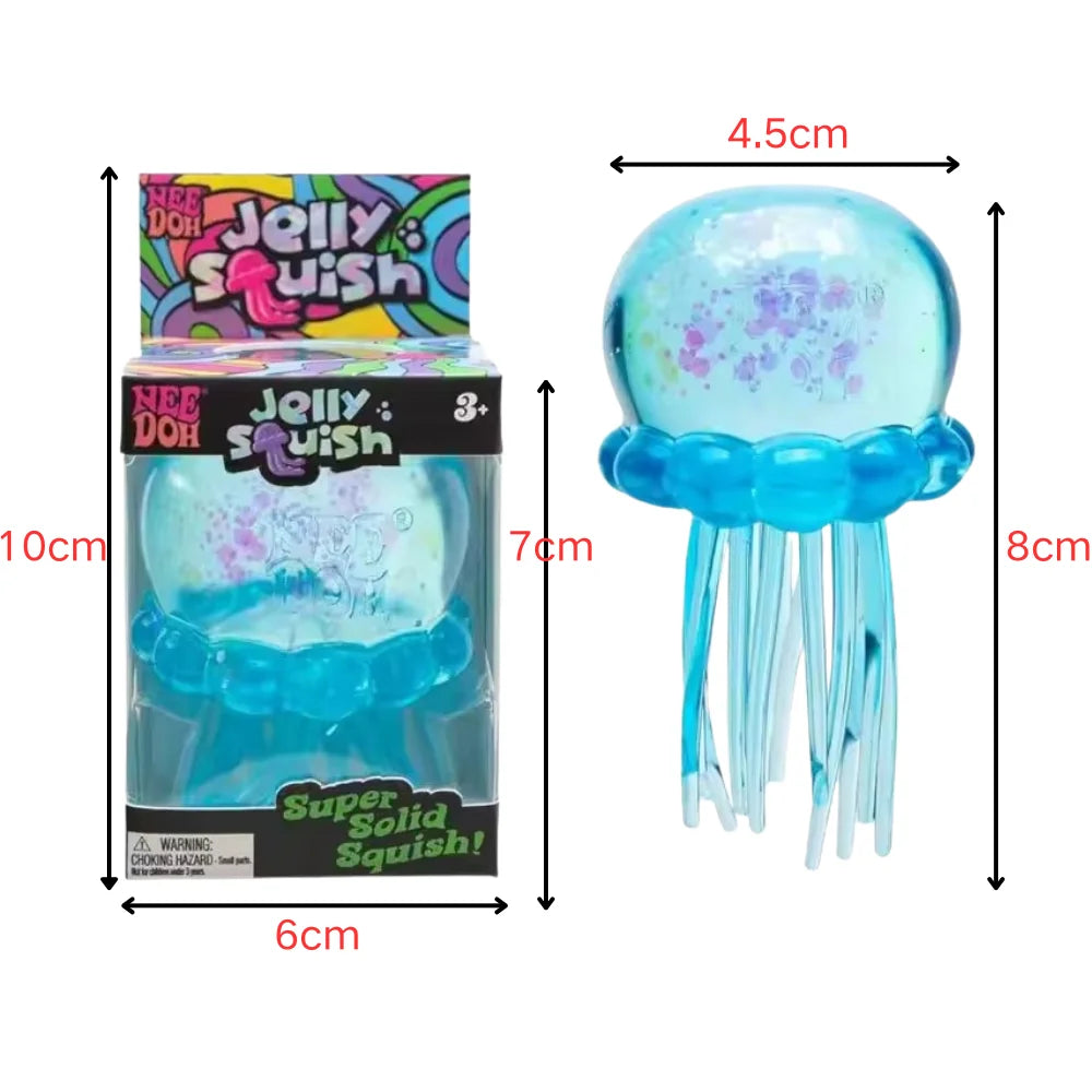 NeeDoh Jellyfish & Cube Squishy – Stress Relief Toy