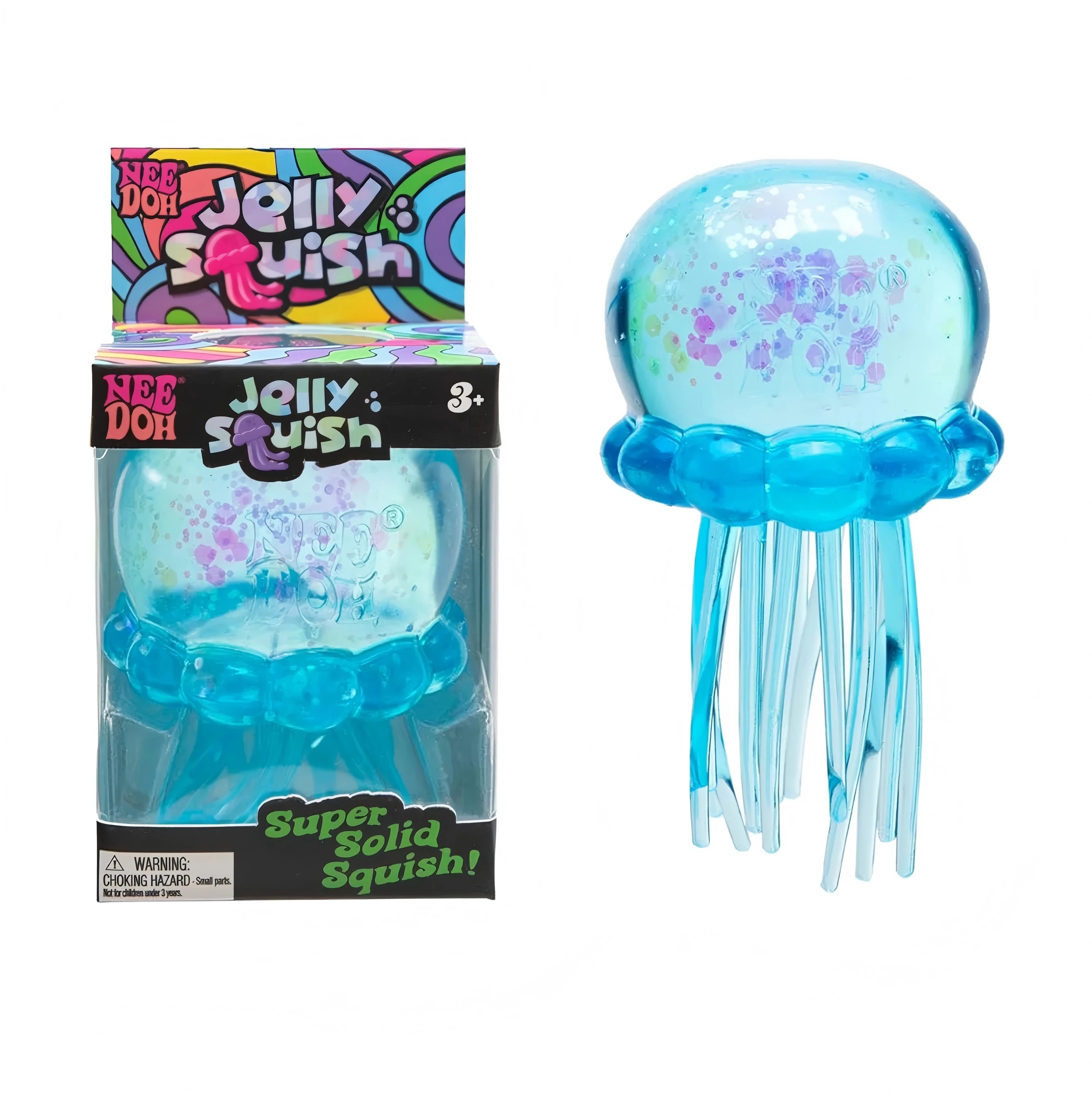 NeeDoh Jellyfish & Cube Squishy – Stress Relief Toy