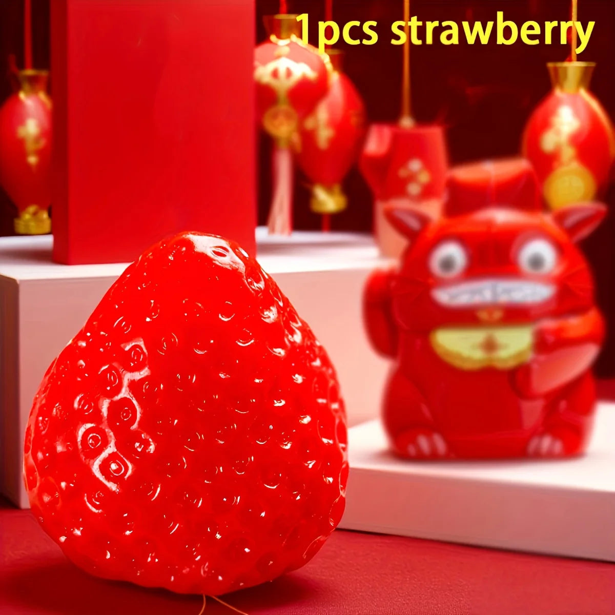 Jumbo Strawberry Squeeze Toy