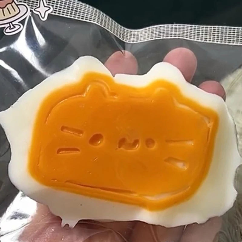 Sticky Cat & Cheese Squishy – Slow Rebound Fidget Toy