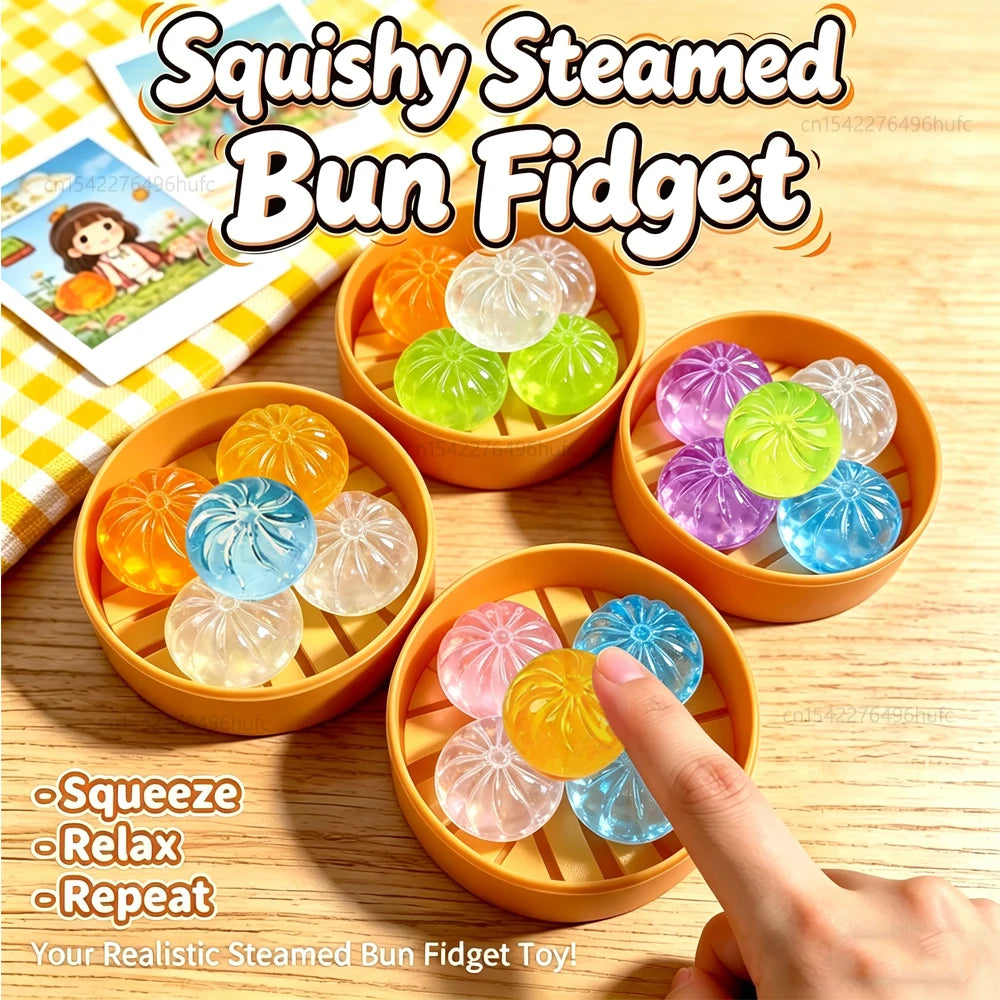 Mini Steamed Bun Squishy Set (5 pieces)
