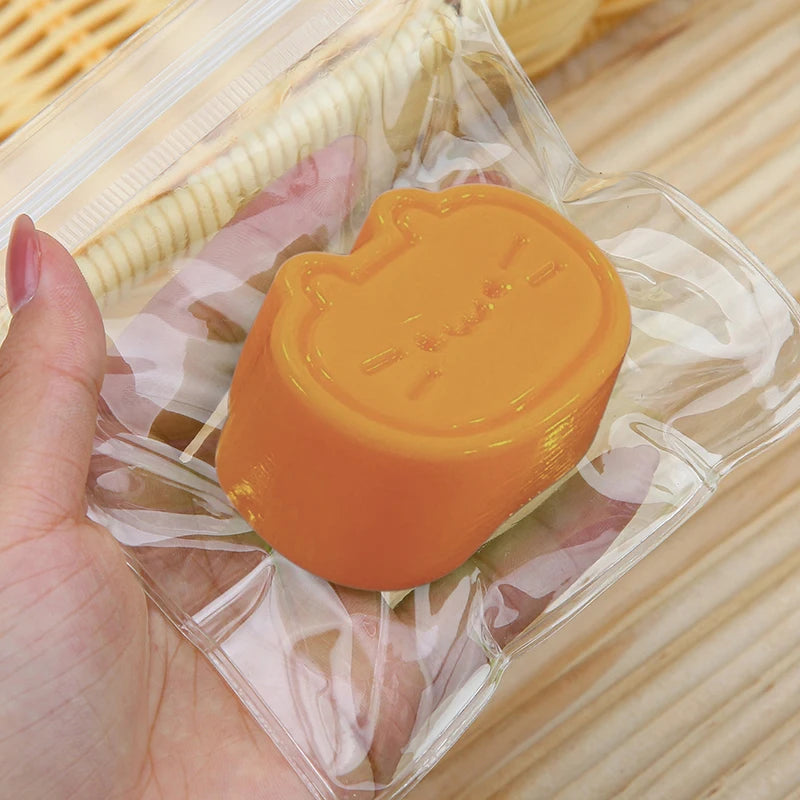 Sticky Cat & Cheese Squishy – Slow Rebound Fidget Toy