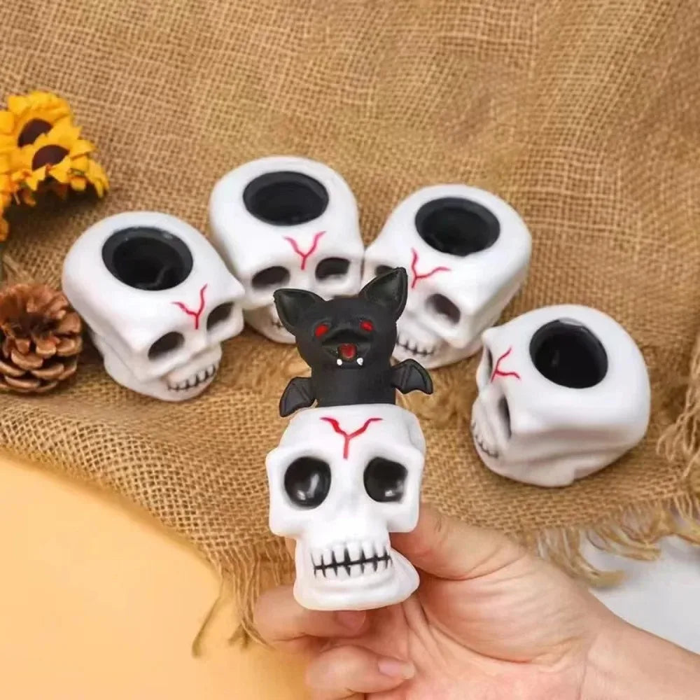 Halloween Skull Squishy Stress Ball – Novelty Fidget Toy