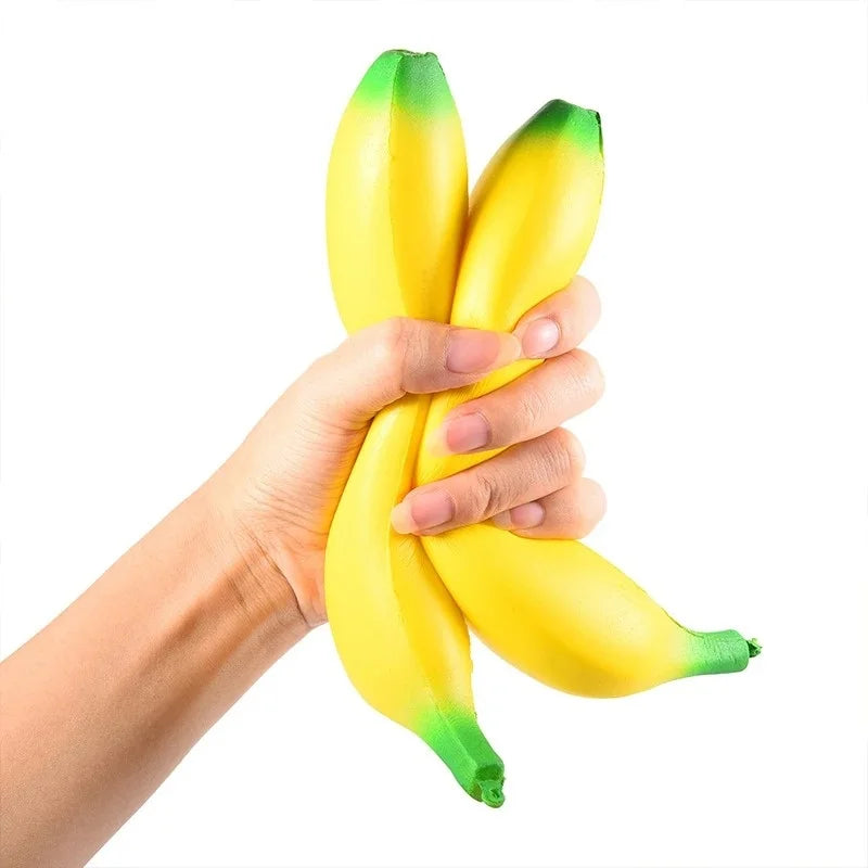 Banana Squishy – Realistic PU Foam Fruit Squeeze Toy