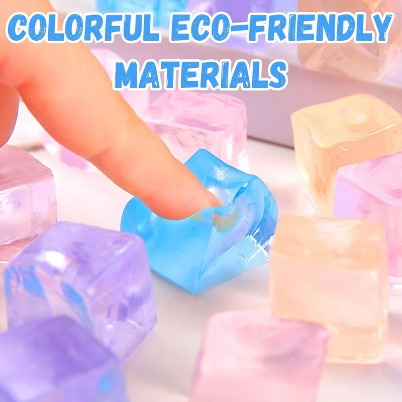 Mini Ice Cube Squishy 15-Pack – Stress Relief Toy Set